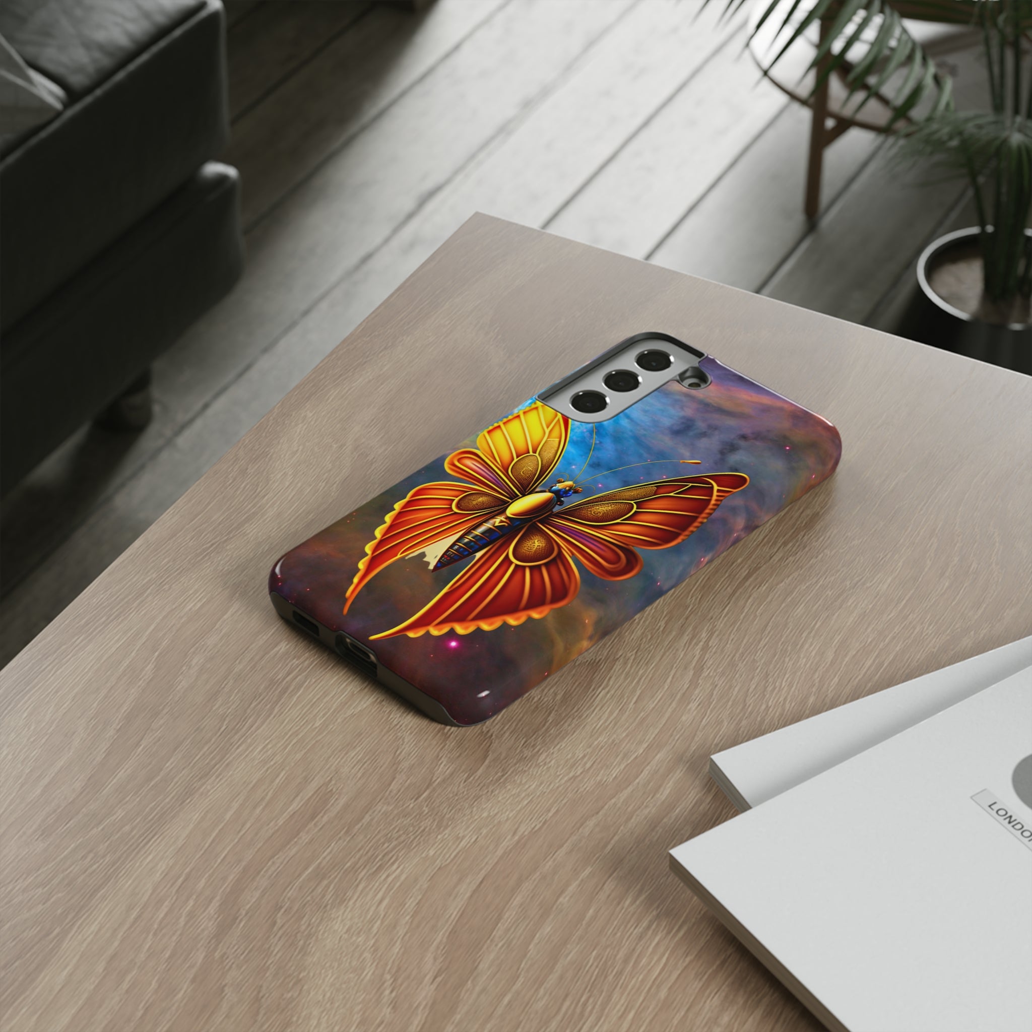 Butterfly on Space Tough Case
