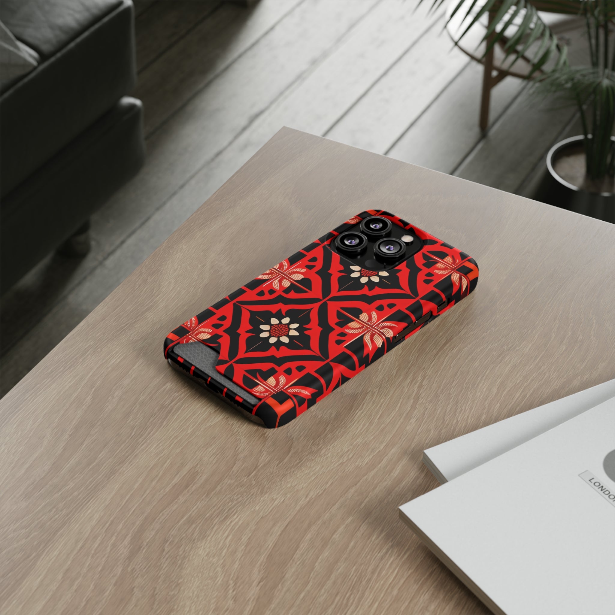 Phone Case With Card Holder ( Indonesian Style I801)