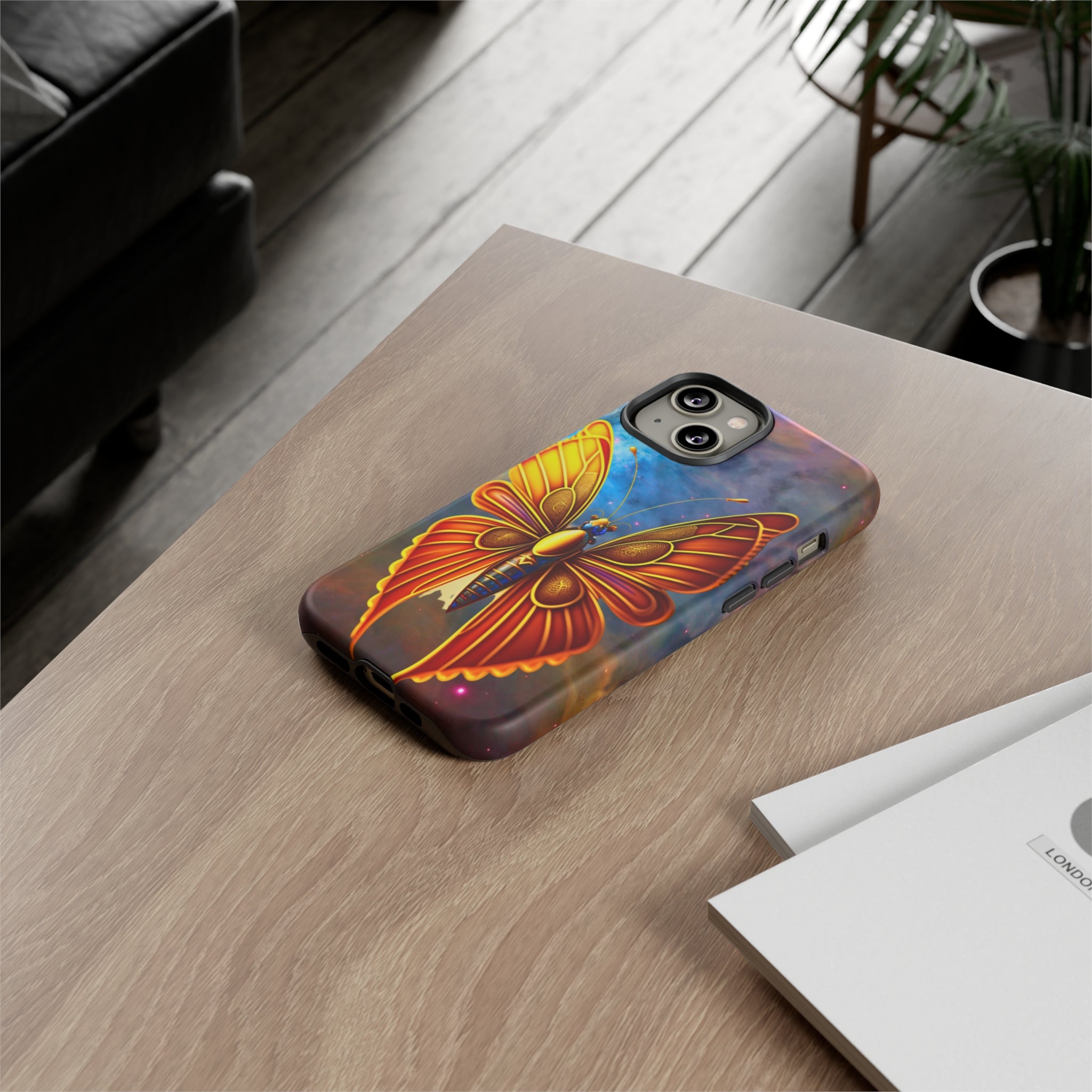 Butterfly on Space Tough Case