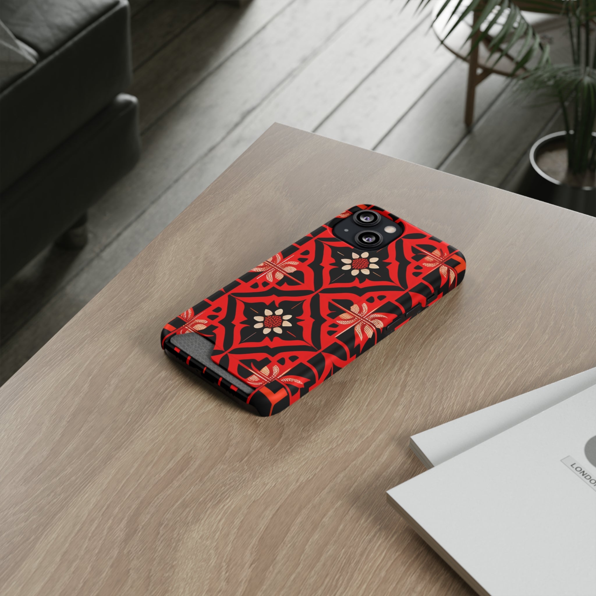 Phone Case With Card Holder ( Indonesian Style I801)