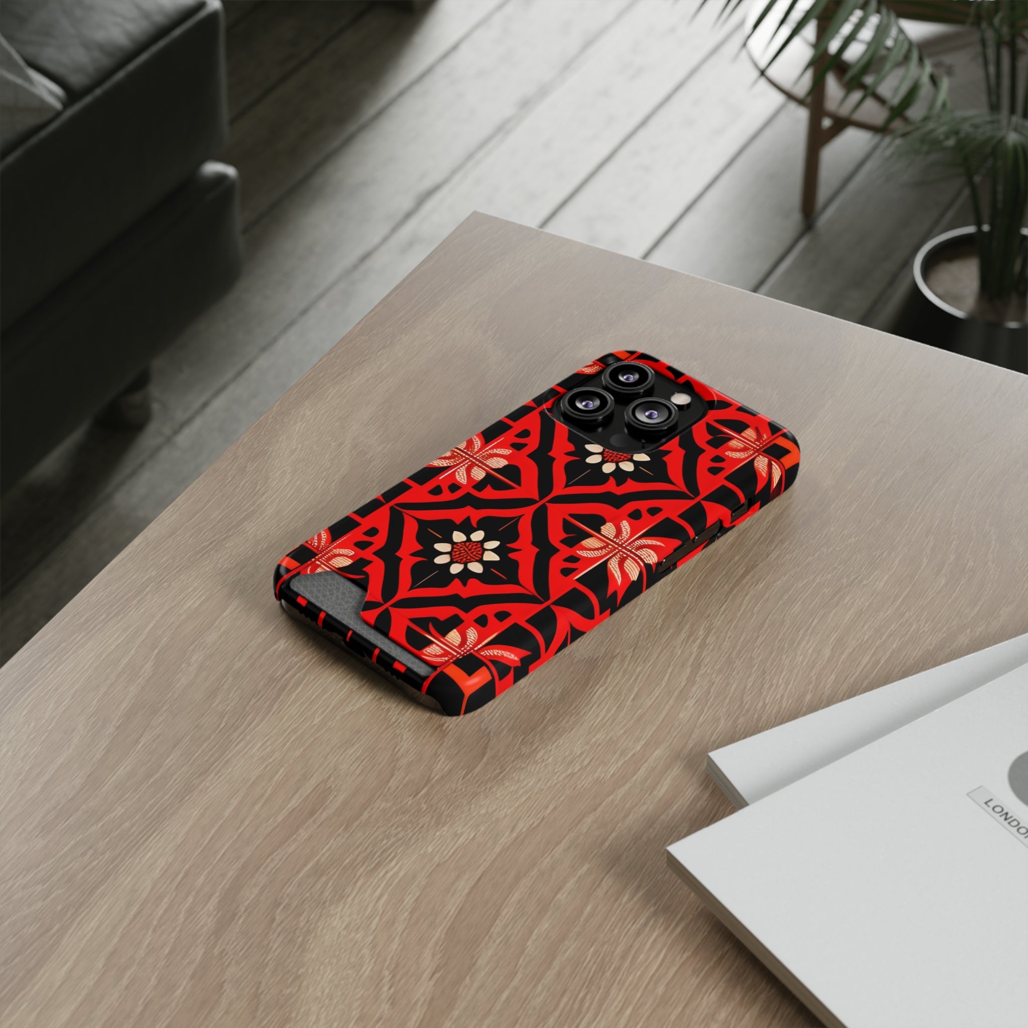 Phone Case With Card Holder ( Indonesian Style I801)