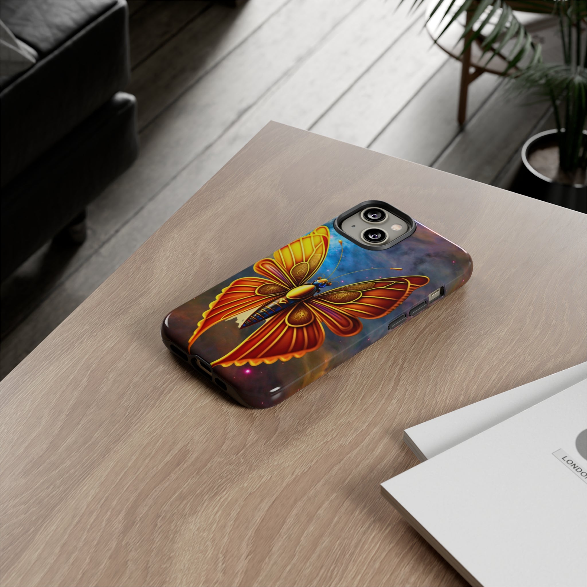 Butterfly on Space Tough Case