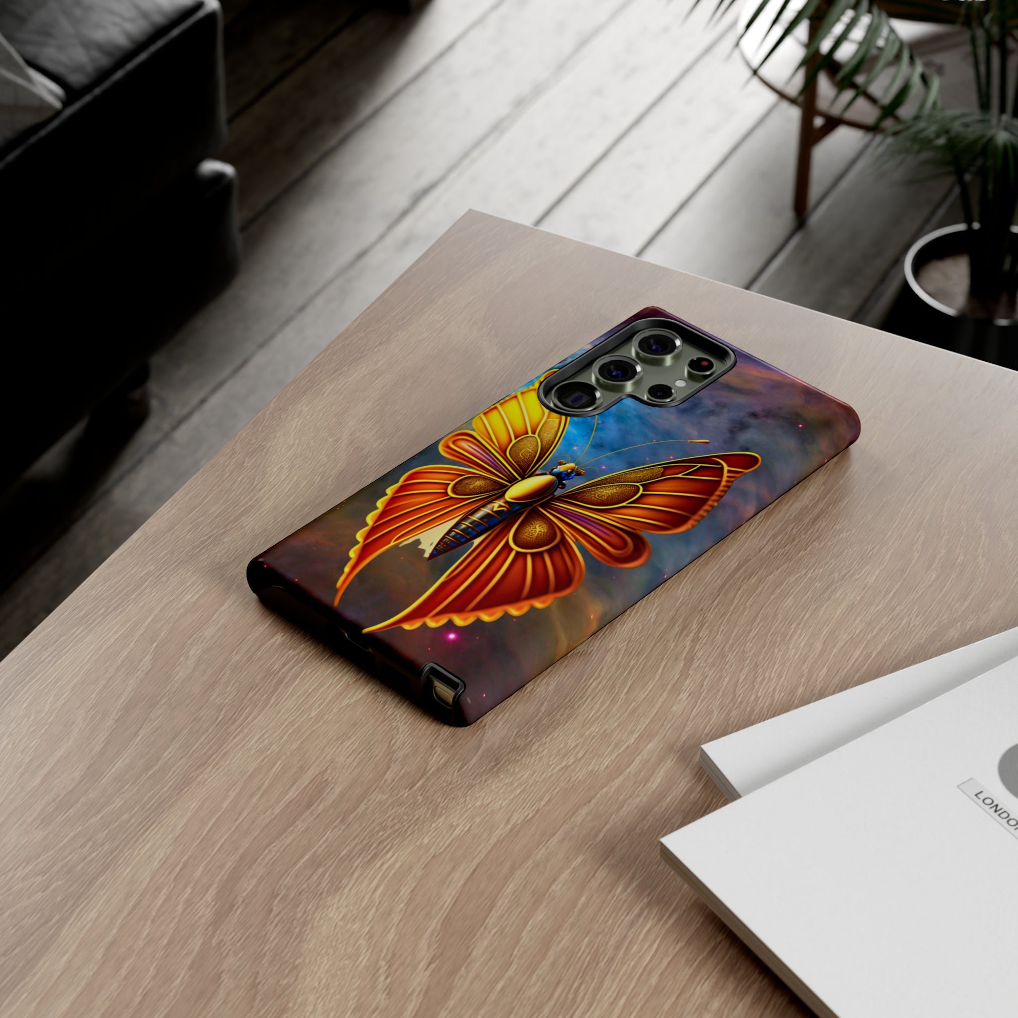Butterfly on Space Tough Case
