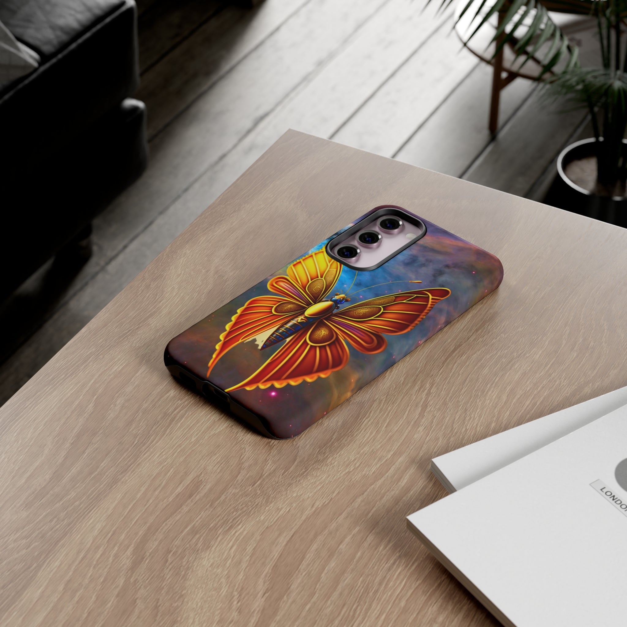 Butterfly on Space Tough Case
