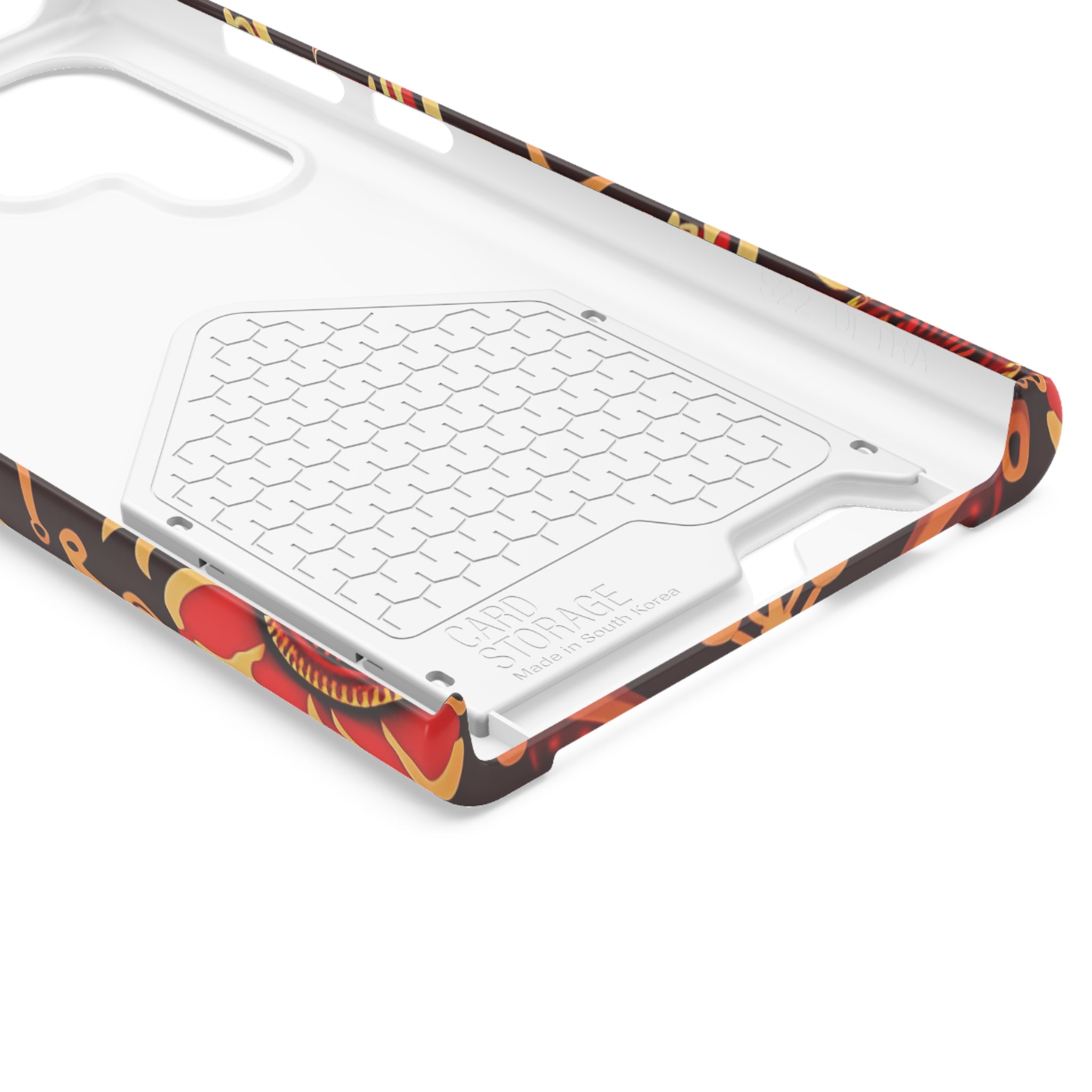 Batik Blossom Phone Case With Card Holder