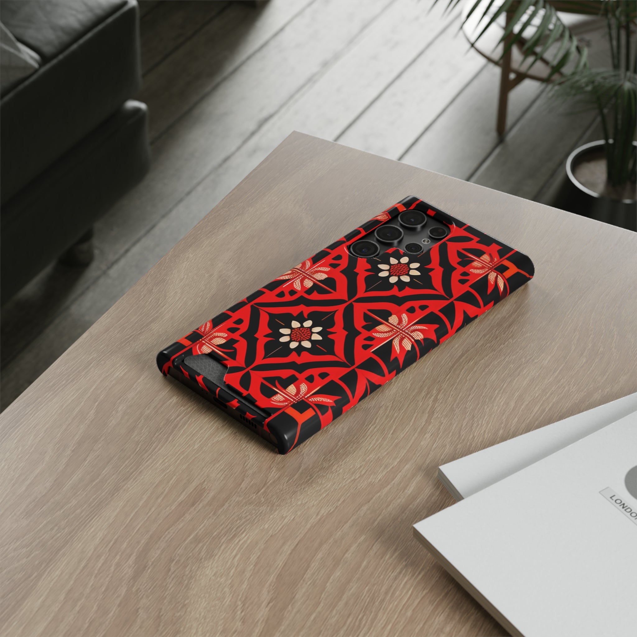 Phone Case With Card Holder ( Indonesian Style I801)