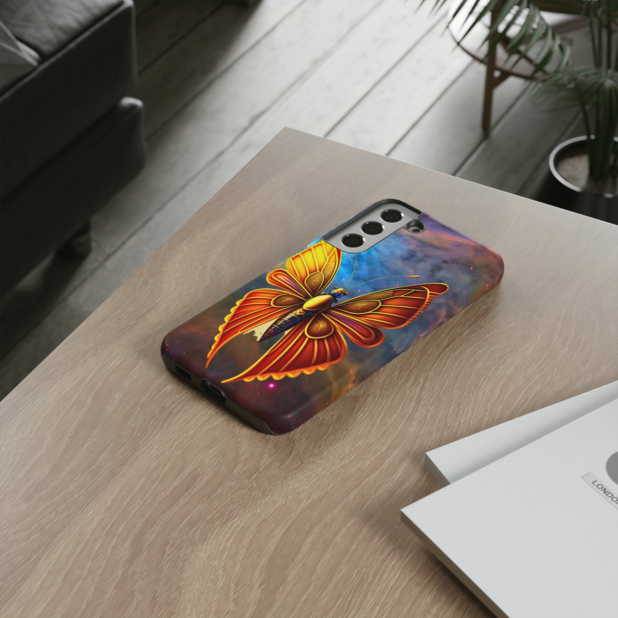 Butterfly on Space Tough Case