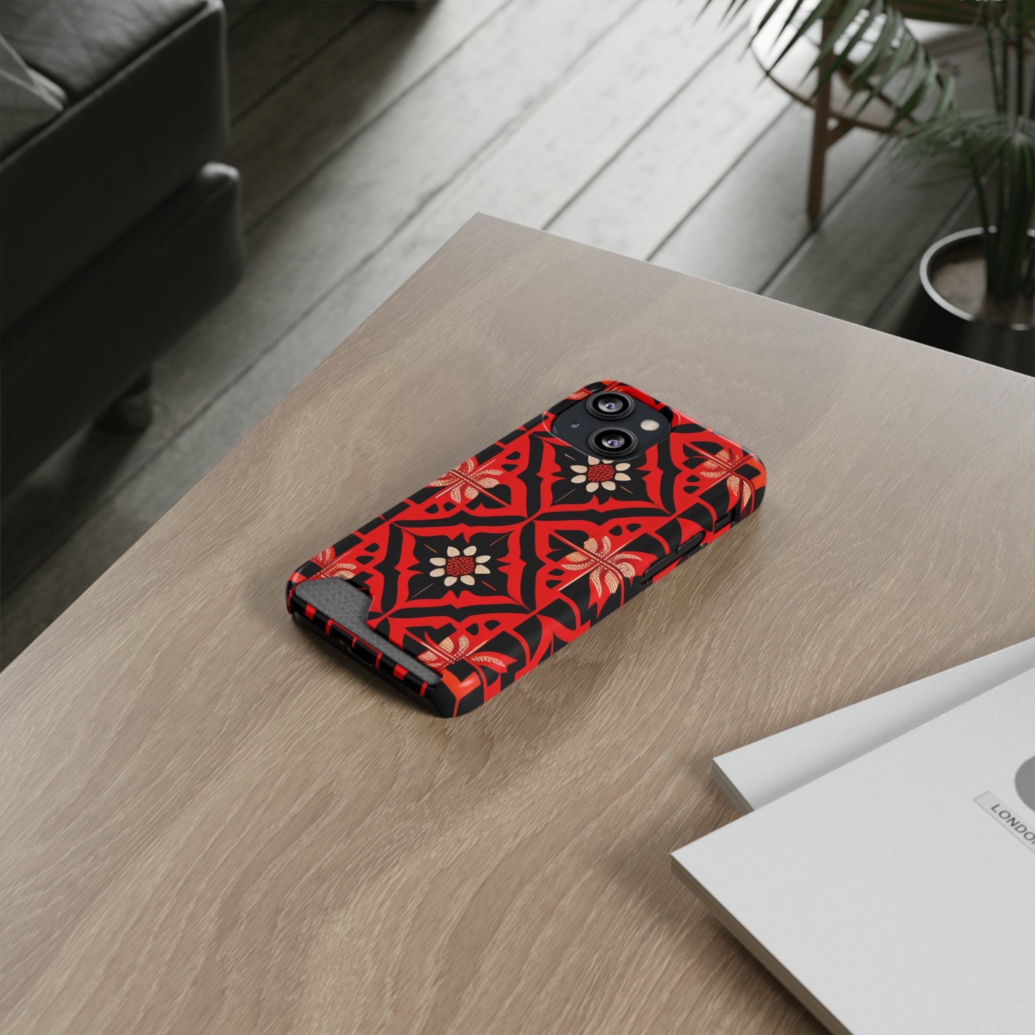 Phone Case With Card Holder ( Indonesian Style I801)