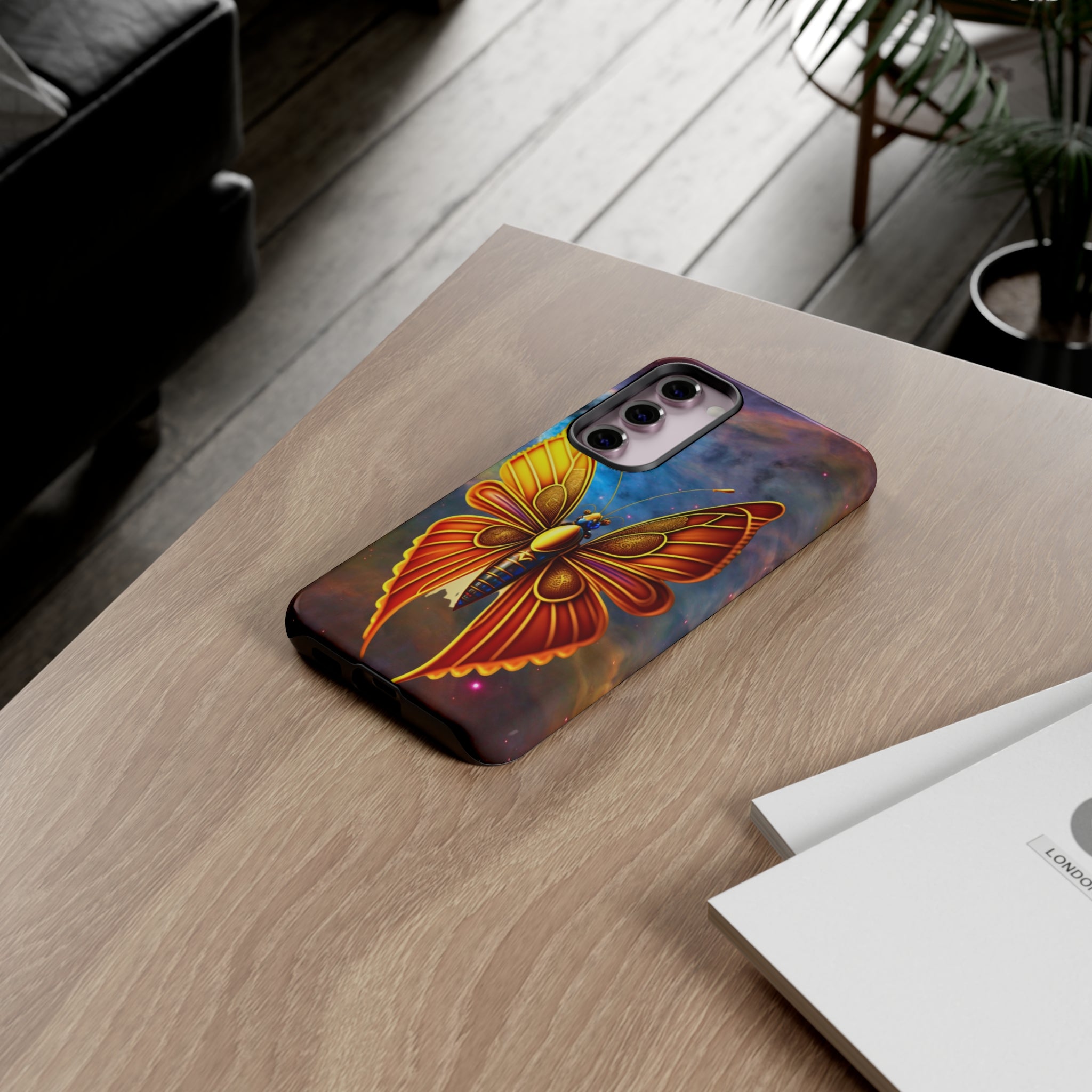 Butterfly on Space Tough Case