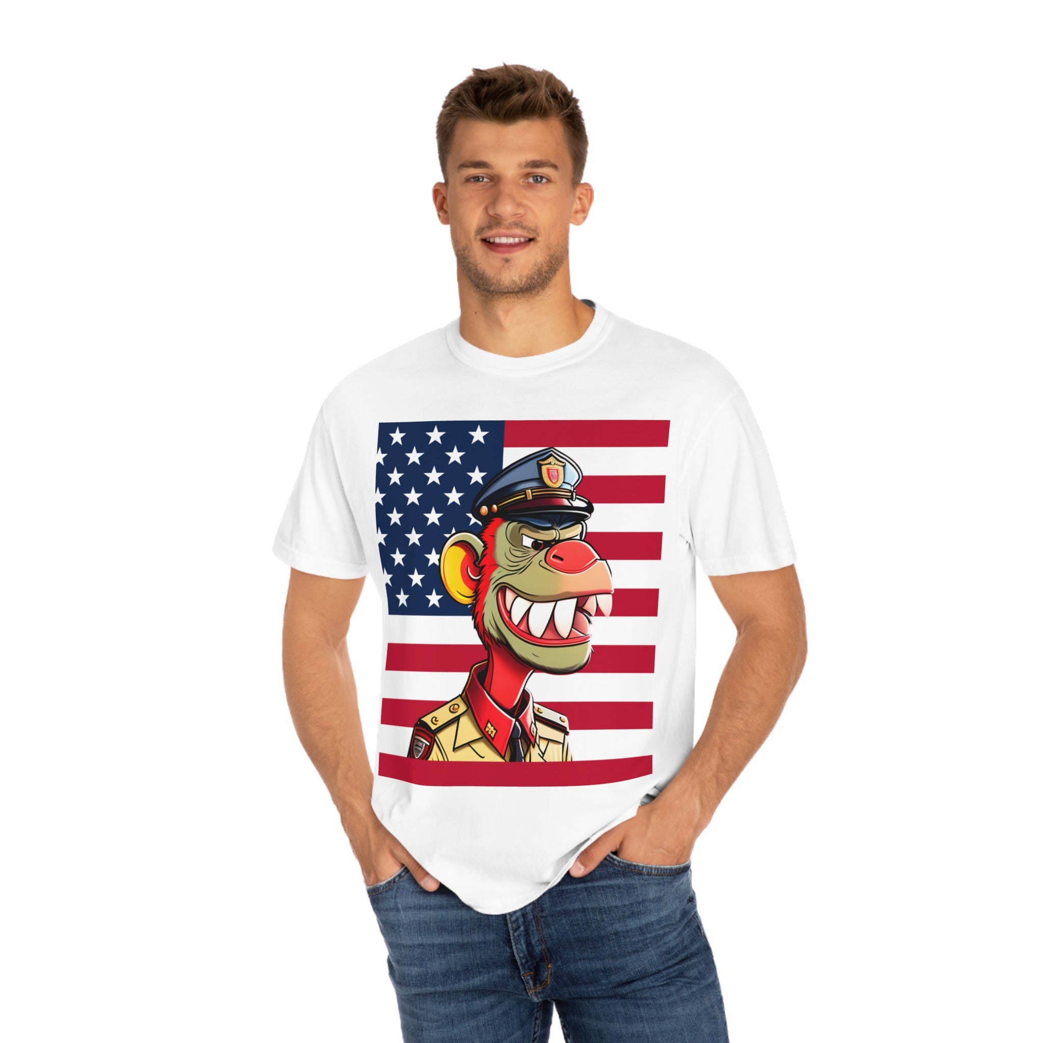 Messy Ape Police#115 Unisex Garment-Dyed T-shirt