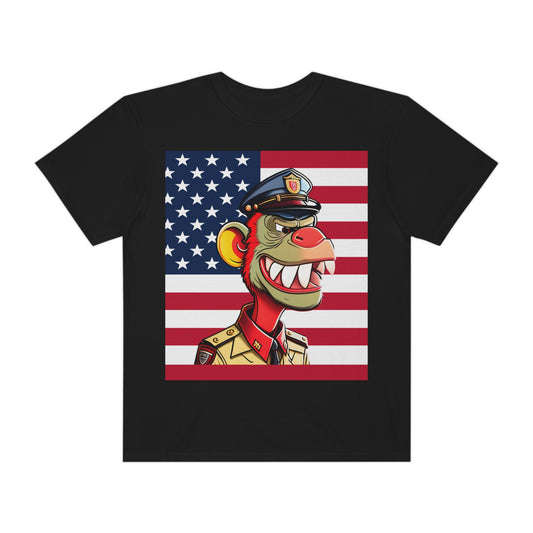 Messy Ape Police#115 Unisex Garment-Dyed T-shirt 2048