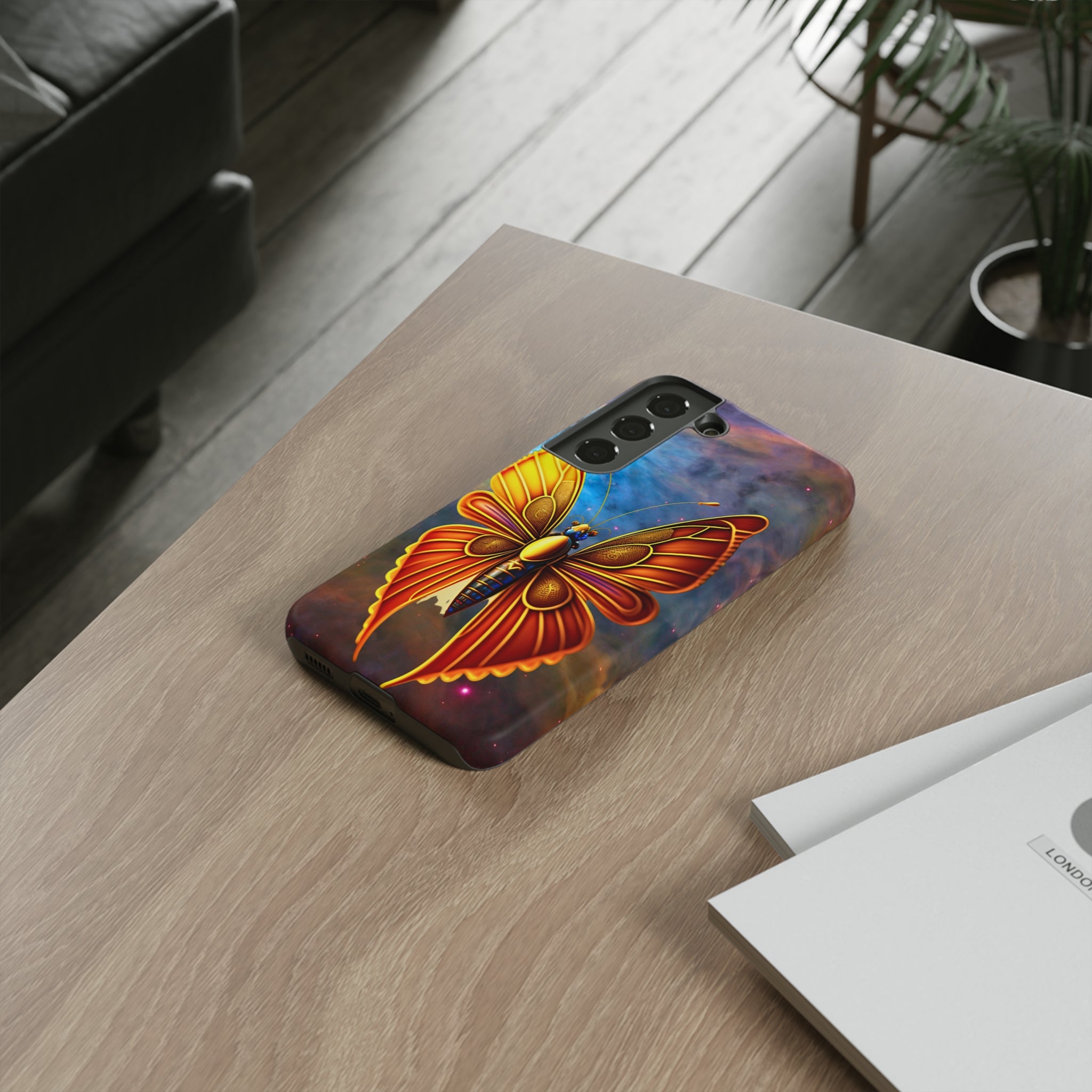 Butterfly on Space Tough Case