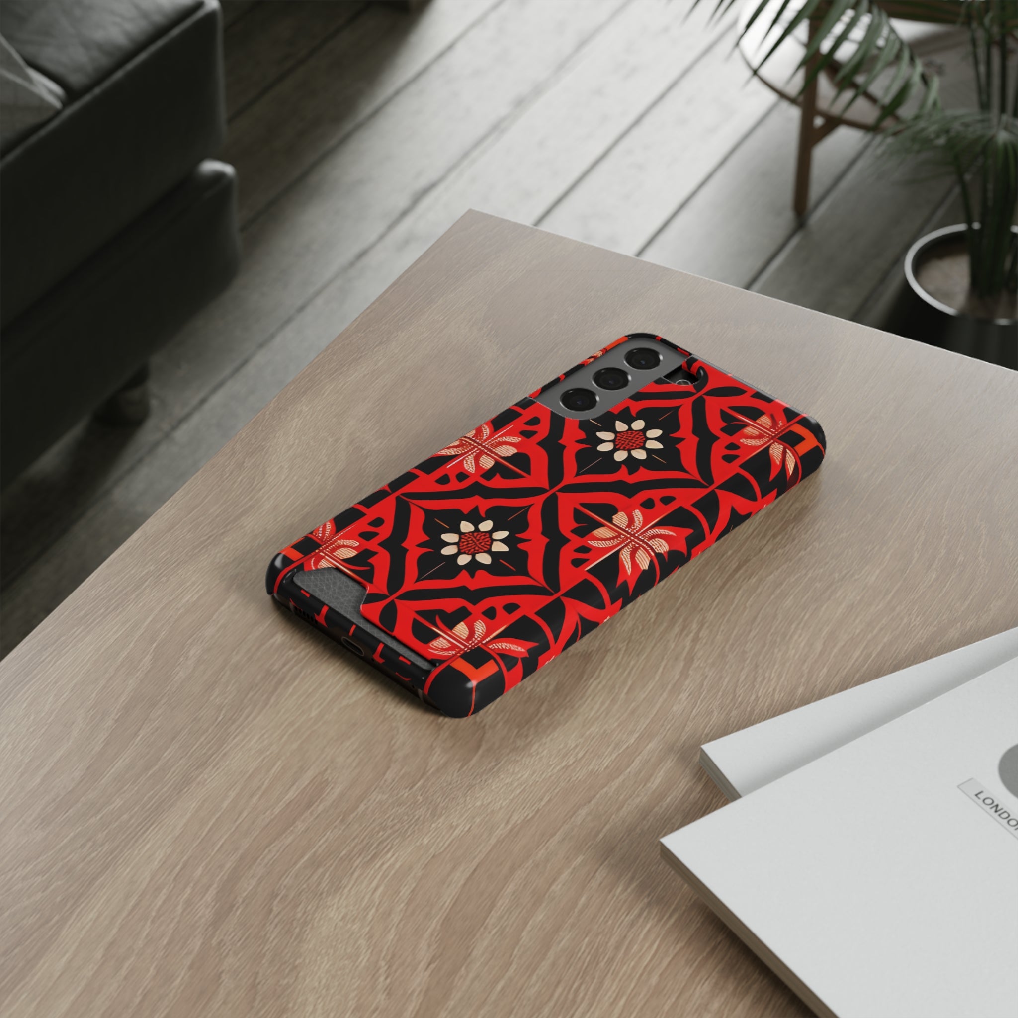 Phone Case With Card Holder ( Indonesian Style I801)