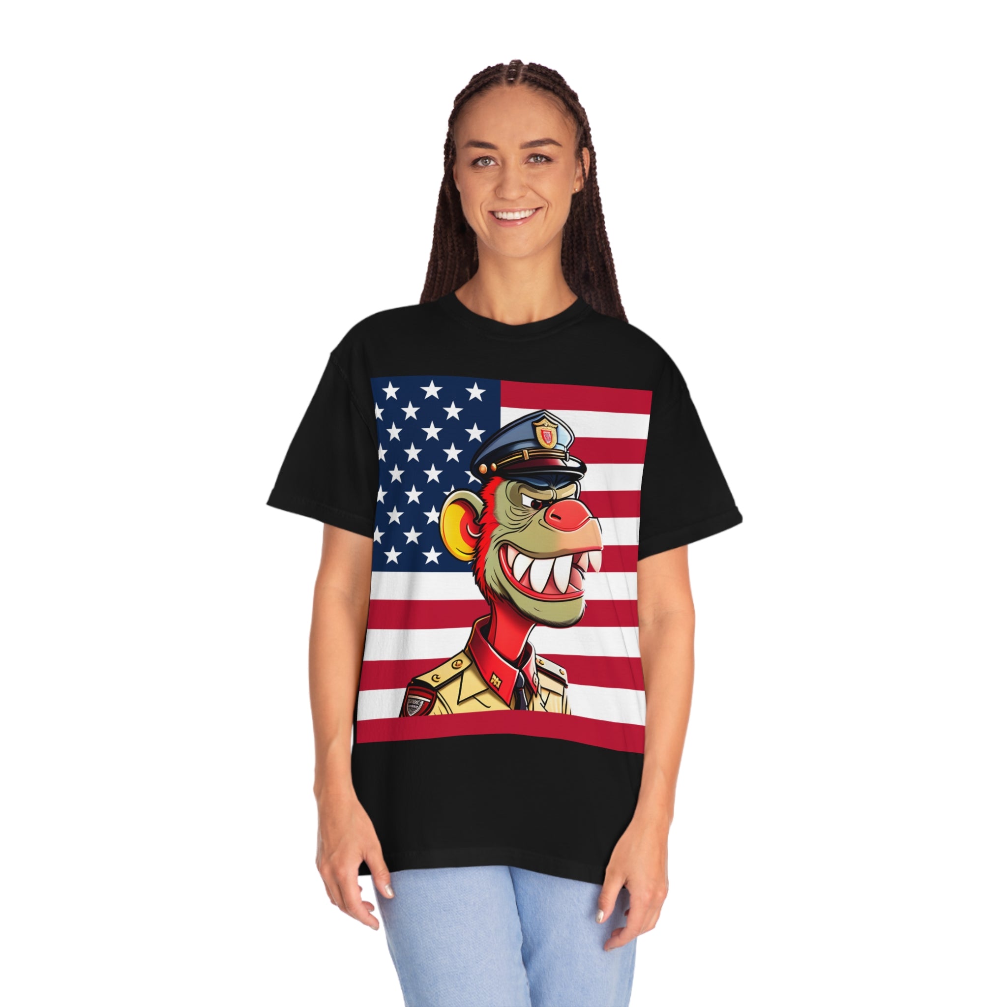 Messy Ape Police#115 Unisex Garment-Dyed T-shirt