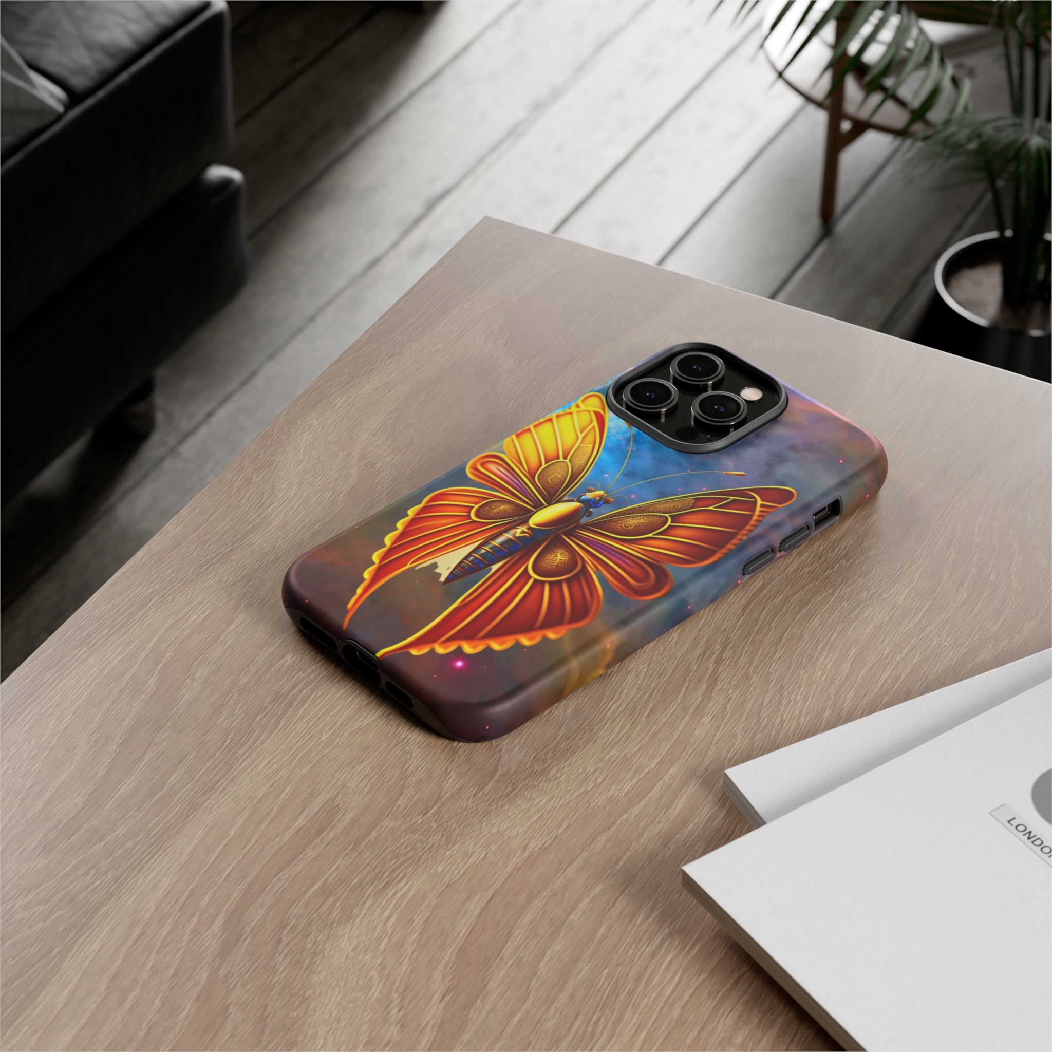 Butterfly on Space Tough Case