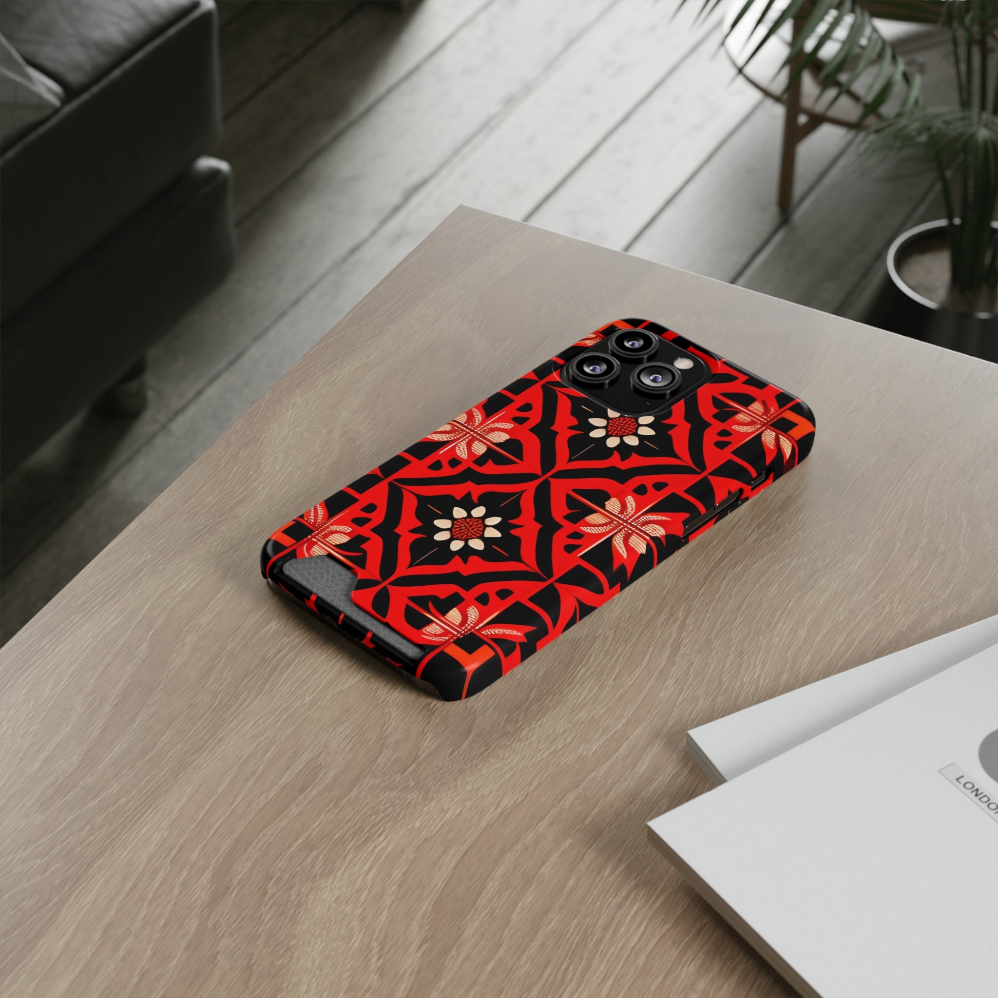 Phone Case With Card Holder ( Indonesian Style I801)