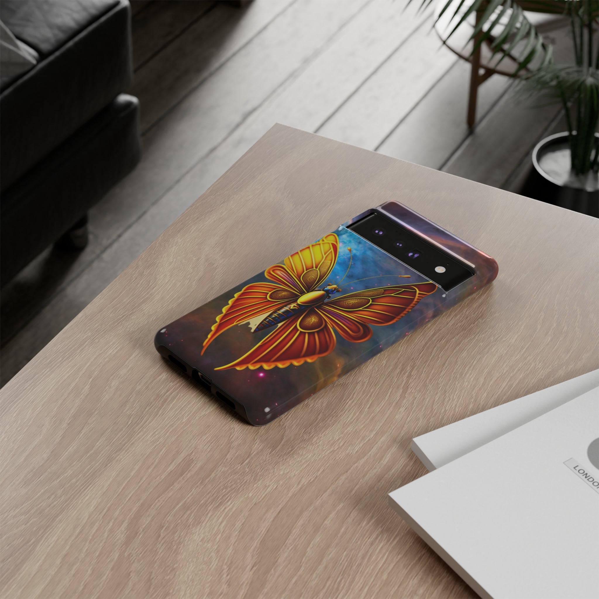 Butterfly on Space Tough Case