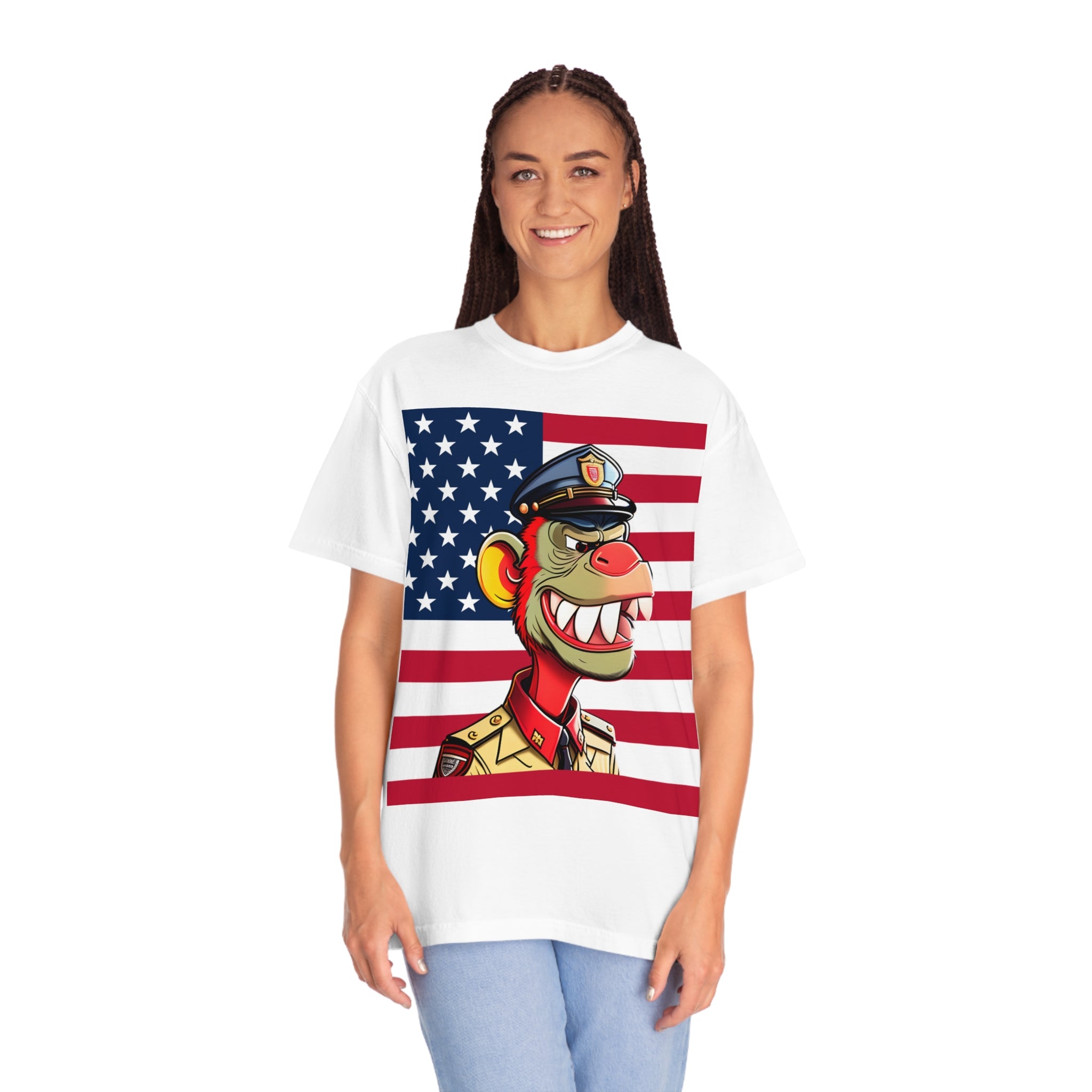 Messy Ape Police#115 Unisex Garment-Dyed T-shirt