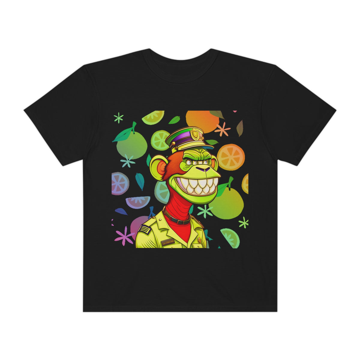 Messy Ape Police Unisex Garment-Dyed T-shirt