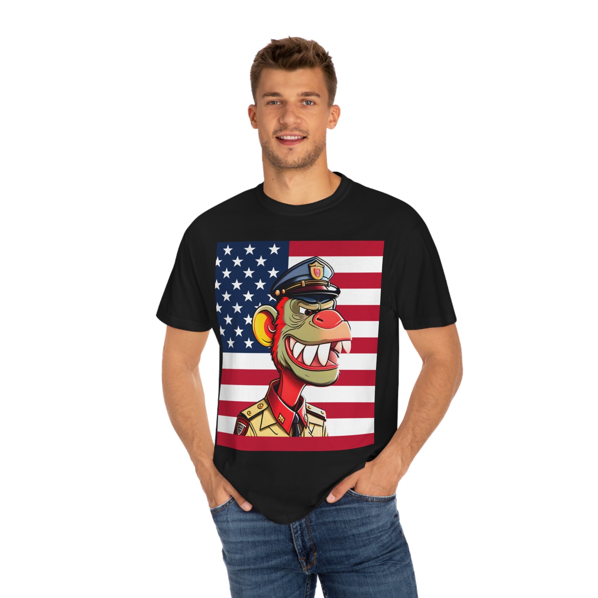 Messy Ape Police#115 Unisex Garment-Dyed T-shirt